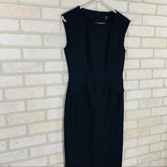 Hugo Boss Dapeplina Black Peplum Sheath Dr… - Picture 4 of 8
